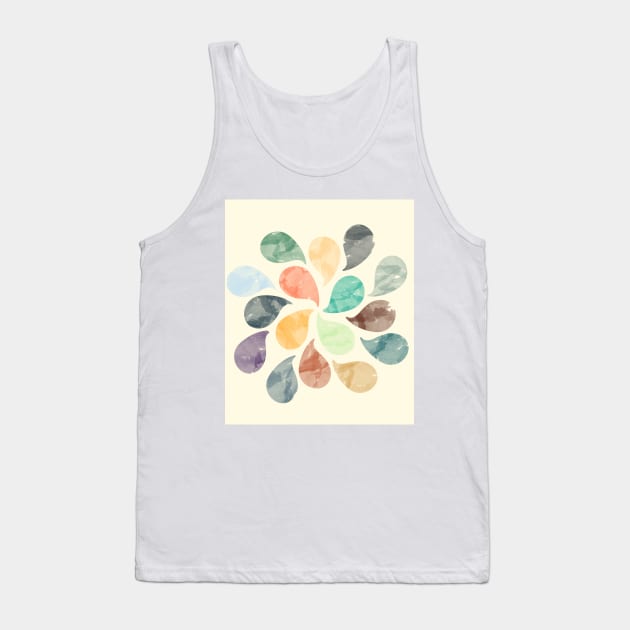 Abstract Water Drops Tank Top by uniqued